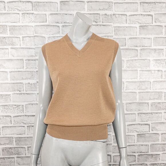 MARYAM NASSIR ZADEH Brown Apollo Vest Knit Wool Blend Vneck Sz Medium NWT - Picture 3 of 11